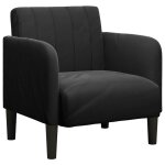 Vidaxl fauteuil avec accoudoirs noir 54 cm velours Vidaxl fauteuil avec accoudoirs noir 54 cm velours