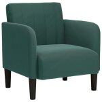 Vidaxl fauteuil avec accoudoirs vert foncé 54 cm velours Vidaxl fauteuil avec accoudoirs vert foncé 54 cm velours