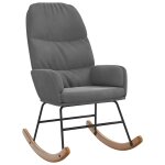 Vidaxl fauteuil � bascule velours gris fonc�