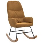Vidaxl fauteuil � bascule velours marron
