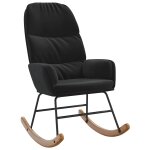 Vidaxl fauteuil � bascule velours noir
