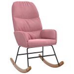 Vidaxl fauteuil � bascule velours rose