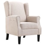 Vidaxl fauteuil beige tissu