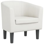 Vidaxl fauteuil blanc similicuir