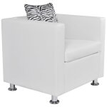 Vidaxl fauteuil blanc similicuir Vidaxl fauteuil blanc similicuir