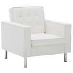 Vidaxl fauteuil blanc 75x70x75 cm similicuir Vidaxl fauteuil blanc 75x70x75 cm similicuir