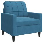 Vidaxl fauteuil bleu 60 cm velours Vidaxl fauteuil bleu 60 cm velours