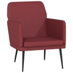 Vidaxl fauteuil bordeaux 61x78x80 cm similicuir
