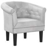 Vidaxl fauteuil argent� similicuir