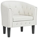 Vidaxl chaise cabriolet blanc similicuir Vidaxl chaise cabriolet blanc similicuir