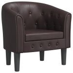Vidaxl chaise cabriolet marron similicuir