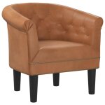 Vidaxl fauteuil marron similicuir