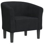 Vidaxl chaise cabriolet noir velours
