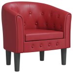 Vidaxl chaise cabriolet rouge bordeaux similicuir