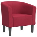 Vidaxl chaise cabriolet rouge bordeaux tissu Vidaxl chaise cabriolet rouge bordeaux tissu