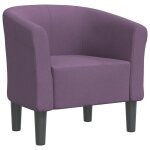 Vidaxl chaise cabriolet violet tissu