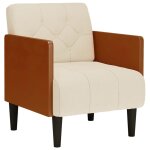 Vidaxl fauteuil canap� avec accoudoirs 55 cm en lin