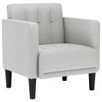 Vidaxl fauteuil canap� avec accoudoirs tissu gris nuage 53 cm