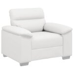 Vidaxl fauteuil canap� blanc 100x81x84 cm en similicuir