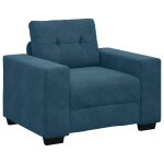 Vidaxl fauteuil canap� bleu 100x78x80 cm velours