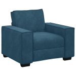Vidaxl fauteuil canap� bleu 100x78x84 cm velours