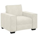 Vidaxl fauteuil / canap� cr�me 100x78x84 cm velours