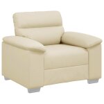 Vidaxl fauteuil canap� cr�me 100x81x84 cm en similicuir