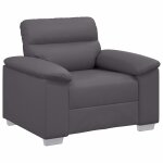Vidaxl fauteuil canap� gris 100x81x84 cm en similicuir