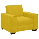 Vidaxl fauteuil canap� jaune 100x78x84 cm velours