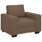 Vidaxl fauteuil canap� marron 100x77x82 cm en tissu