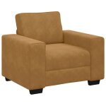 Vidaxl fauteuil canap� marron 100x77x82 cm velours