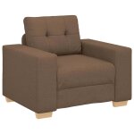 Vidaxl fauteuil canap� marron 100x78x80 cm en tissu