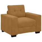 Vidaxl fauteuil canap� marron 100x78x80 cm velours