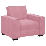 Vidaxl fauteuil canap� rose 100x78x84 cm velours