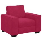 Vidaxl fauteuil canap� rouge bordeaux 100x78x84 cm velours
