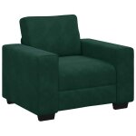 Vidaxl fauteuil canap� vert fonc� 100x77x82 cm velours