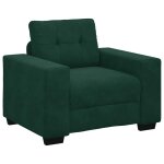 Vidaxl fauteuil / canap� vert fonc� 100x78x80 cm velours