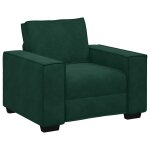 Vidaxl fauteuil canap� vert fonc� 100x78x84 cm velours