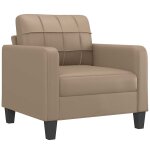 Vidaxl fauteuil cappuccino 60 cm similicuir Vidaxl fauteuil cappuccino 60 cm similicuir