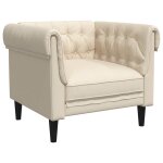Vidaxl fauteuil chesterfield lin