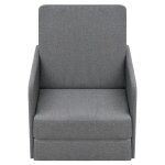 Vidaxl fauteuil convertible gris clair tissu Vidaxl fauteuil convertible gris clair tissu