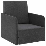 Vidaxl fauteuil convertible gris fonc tissu