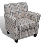 Vidaxl fauteuil avec coussin crme tissu