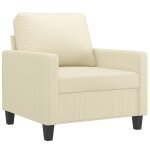 Vidaxl fauteuil cr�me 60 cm similicuir