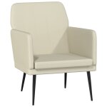 Vidaxl fauteuil cr�me 61x78x80 cm similicuir