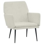 Vidaxl fauteuil cr�me 62x79x79 cm velours