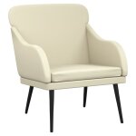 Vidaxl fauteuil crme 63x76x80 cm similicuir