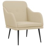 Vidaxl fauteuil crme 63x76x80 cm tissu