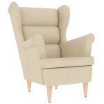 Vidaxl fauteuil crème 74x84x100 cm tissu Vidaxl fauteuil crème 74x84x100 cm tissu