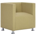 Vidaxl fauteuil cube vert tissu Vidaxl fauteuil cube vert tissu